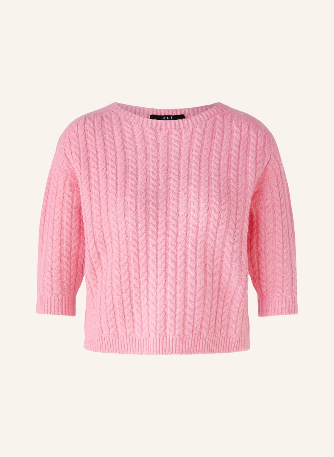 Oui Pullover Mit 3/4-Arm rosa von Oui