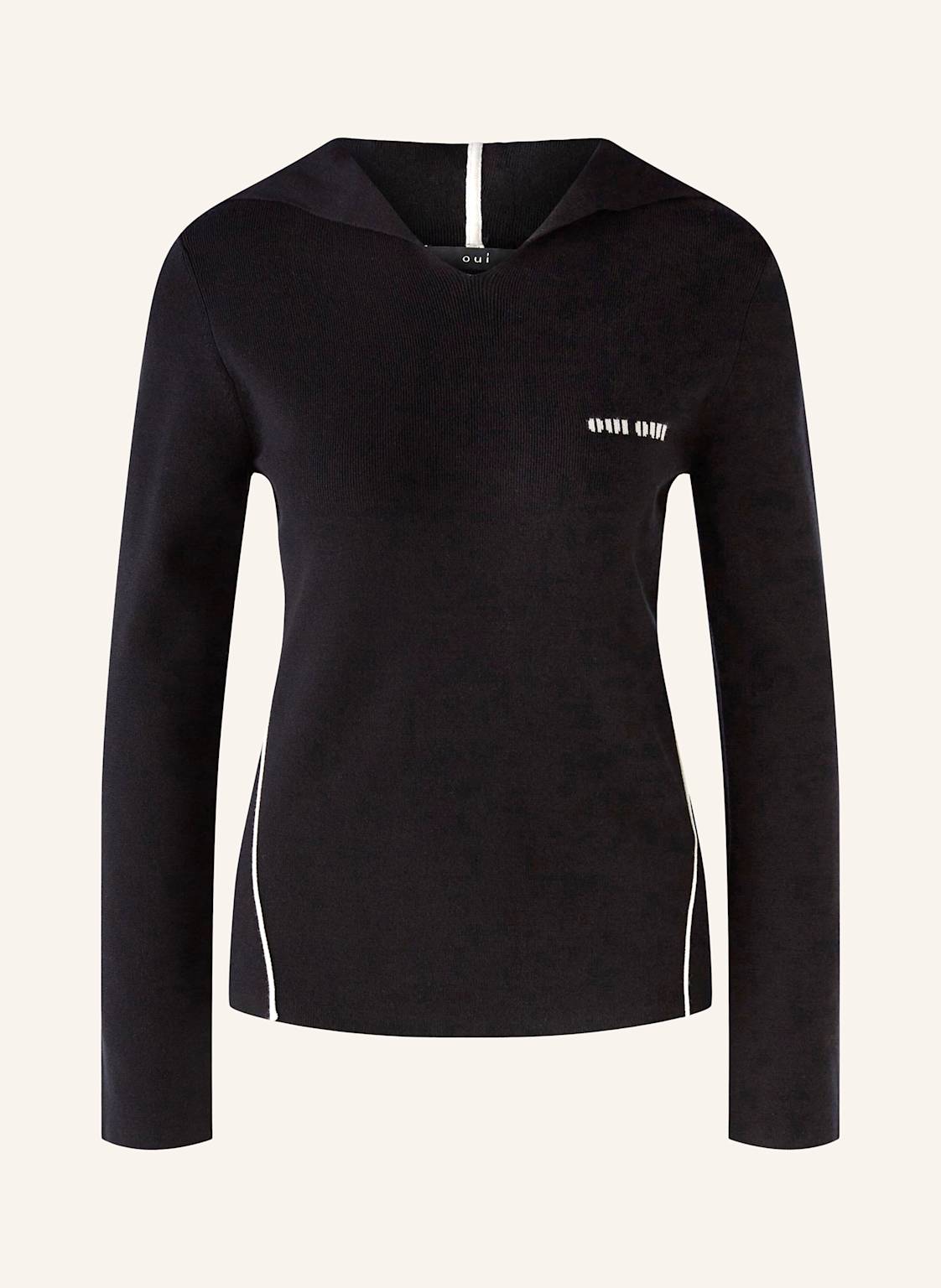 Oui Strick-Hoodie schwarz Oui Strick-Hoodie schwarz von Oui