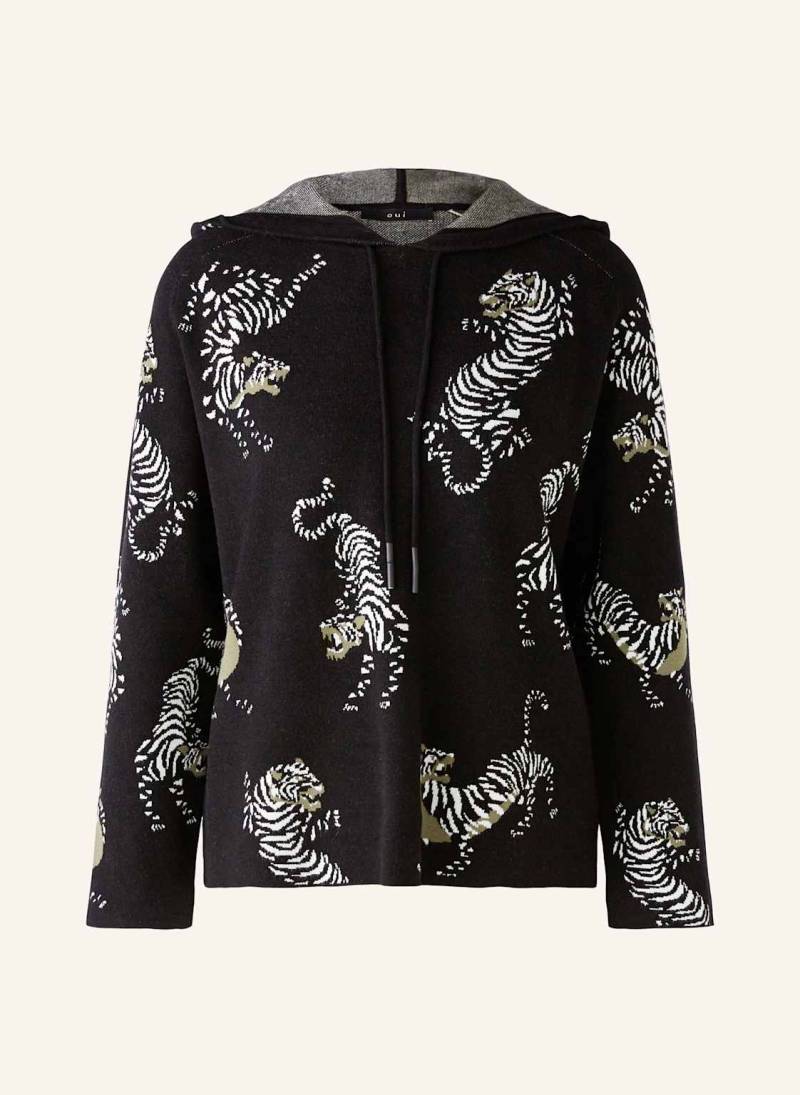 Oui Strick-Hoodie schwarz Oui Strick-Hoodie schwarz von Oui
