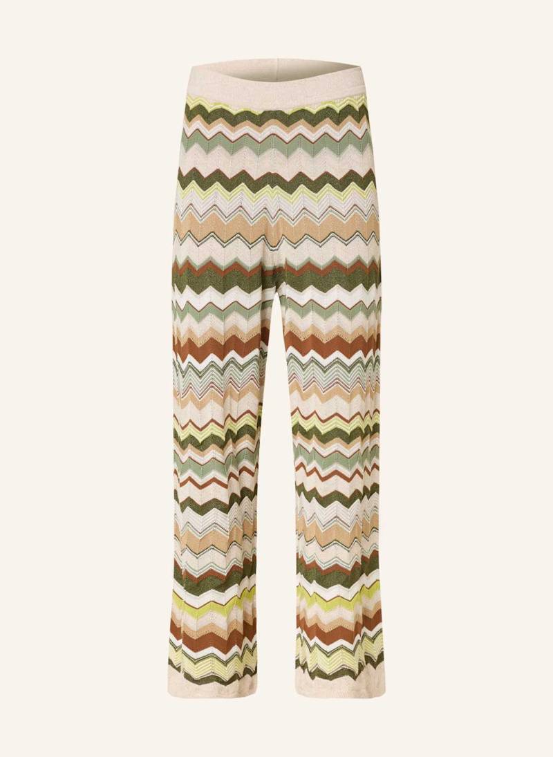 Oui Strickhose Mit Glitzergarn beige von Oui