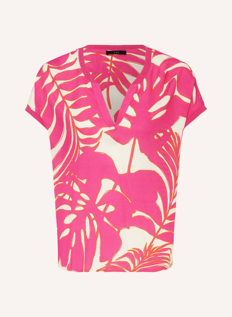 Oui T-Shirt Im Materialmix pink von Oui