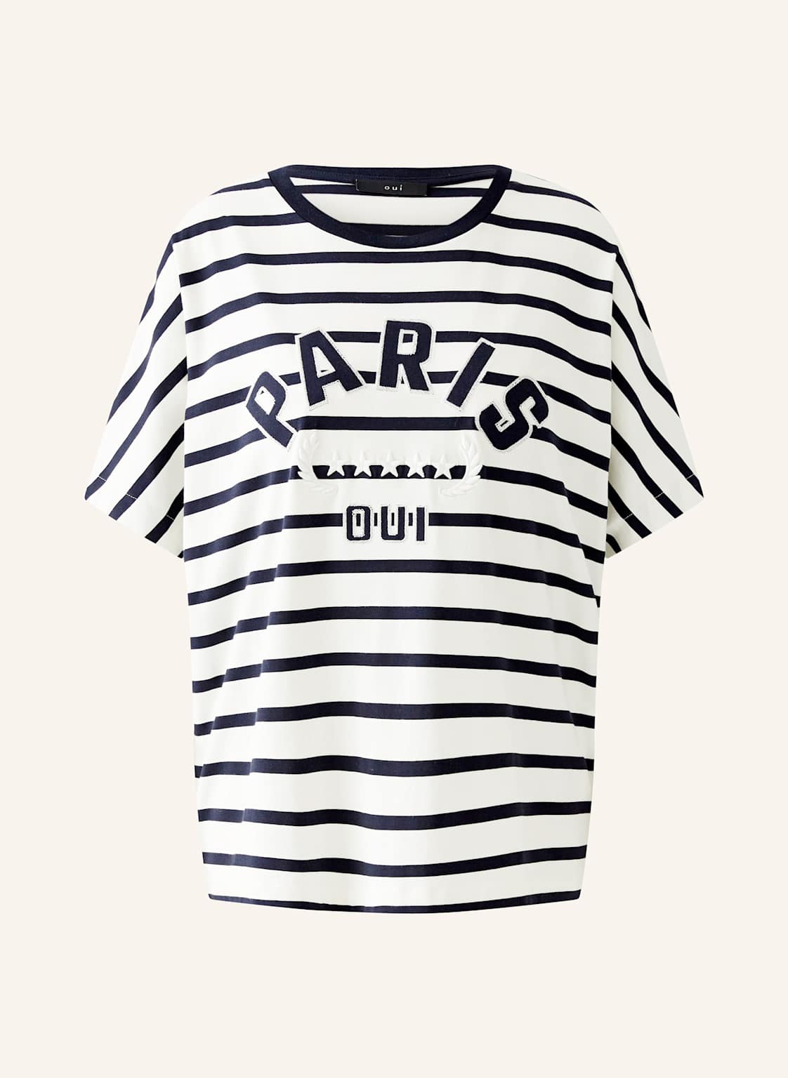 Oui T-Shirt Mit Schmucksteinen weiss Oui T-Shirt Mit Schmucksteinen weiss von Oui