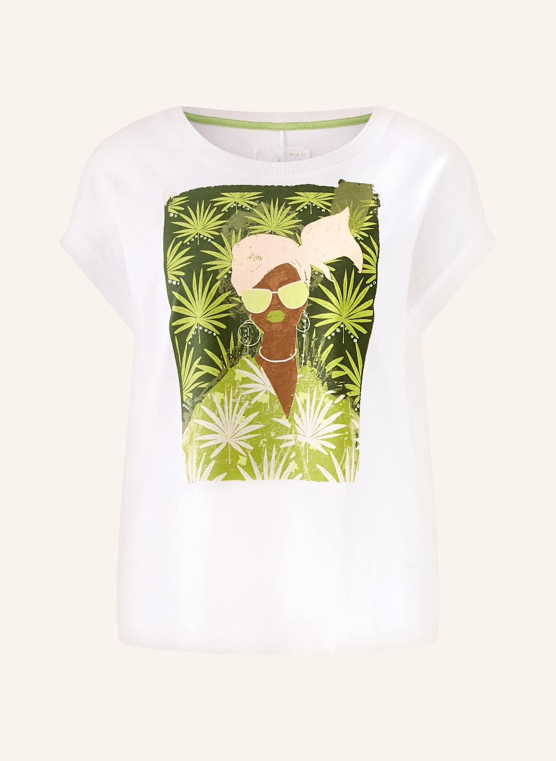 Oui T-Shirt Mit Schmucksteinen weiss Oui T-Shirt Mit Schmucksteinen weiss von Oui