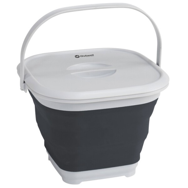 Outwell - Collaps Bucket Square with Lid - Wasserträger Gr 9 l - 30 x 29,5 x 22 cm grau;grau/türkis von Outwell