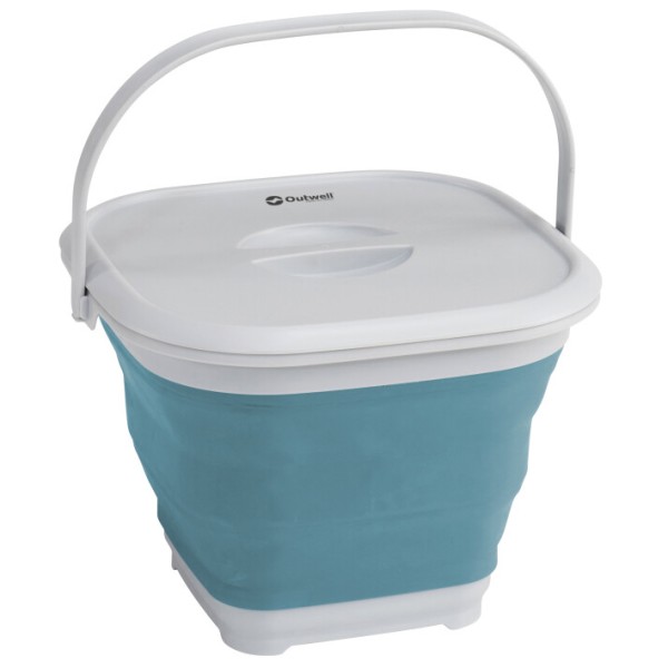 Outwell - Collaps Bucket Square with Lid - Wasserträger Gr 9 l - 30 x 29,5 x 22 cm grau/türkis von Outwell