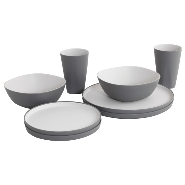 Outwell - Gala Geschirrr-Set 2 Personen - Geschirr-Set grau von Outwell