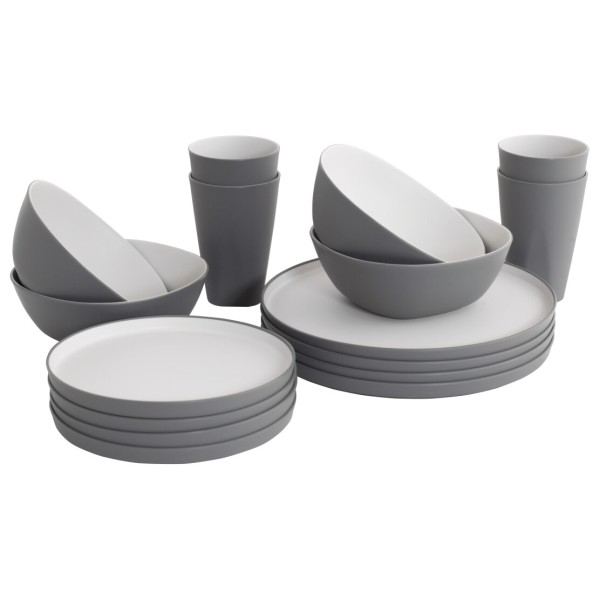 Outwell - Gala Geschirrr-Set 4 Personen - Geschirr-Set grau von Outwell