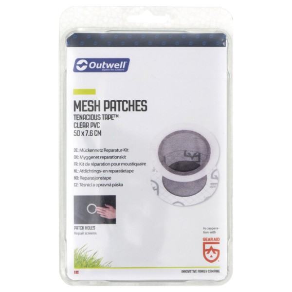 Outwell - Tenacious Tape Mesh Patches - Reparaturset schwarz/grau von Outwell