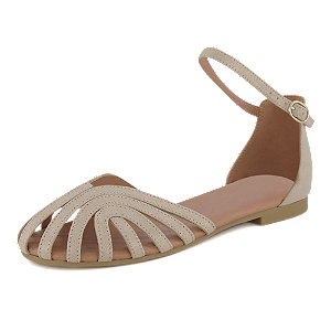 Oxmox Damen Flache Sandalette Gold von Oxmox