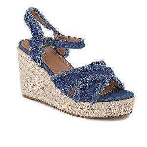 Oxmox Damen Hohe Sandalette Blau von Oxmox