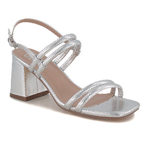 Oxmox Damen Hohe Sandalette Silber von Oxmox