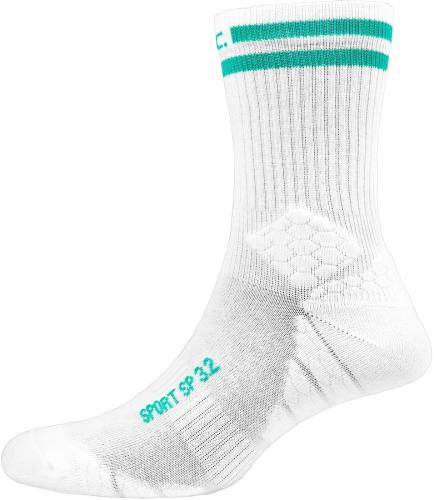 P.A.C PAC SP 3.2 Sport Recycled Stripes Sock 2x Pack - white (Grösse: M40-43) von P.A.C