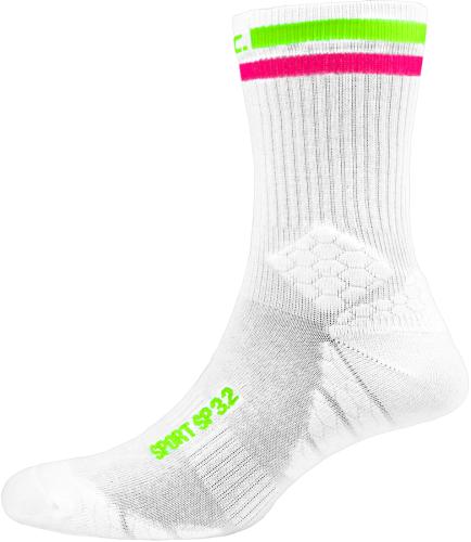 P.A.C PAC SP 3.2 Sport Recycled Stripes Sock 2x Pack - white- stripes (Grösse: W38-41) von P.A.C