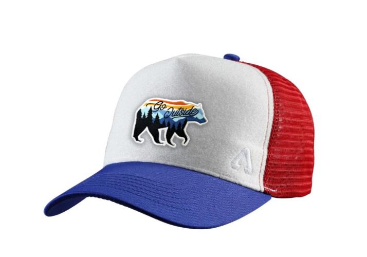 P.A.C. DIY Trucker Cap - blue/red bear (Grösse: one si) von P.A.C