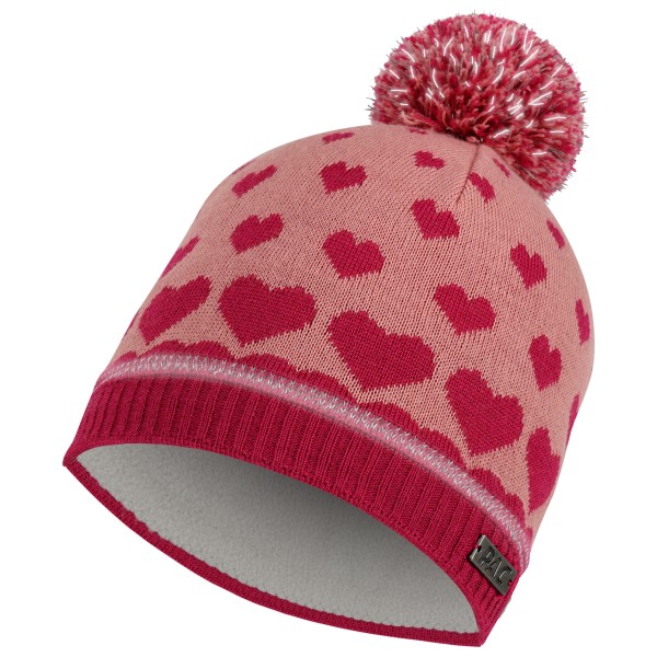 P.A.C. - Kid's Muzi Reflective Pom Beanie - Mütze Gr One Size rosa/rot von P.A.C.