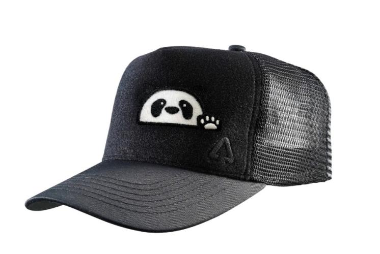 P.A.C. Kids DIY Trucker Cap - black panda (Grösse: one si) von P.A.C