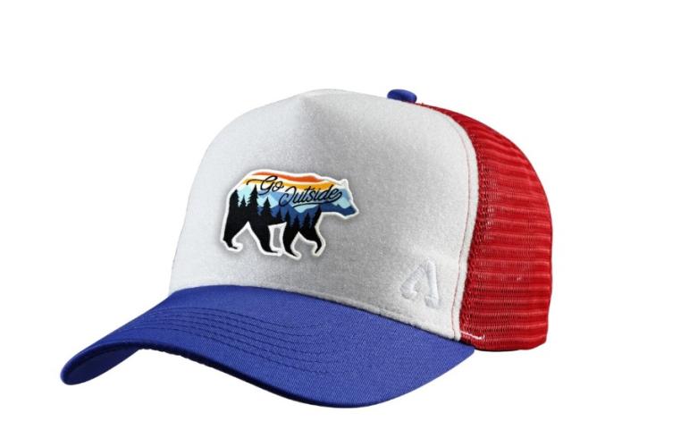 P.A.C. Kids DIY Trucker Cap - blue/red bear (Grösse: one si) von P.A.C