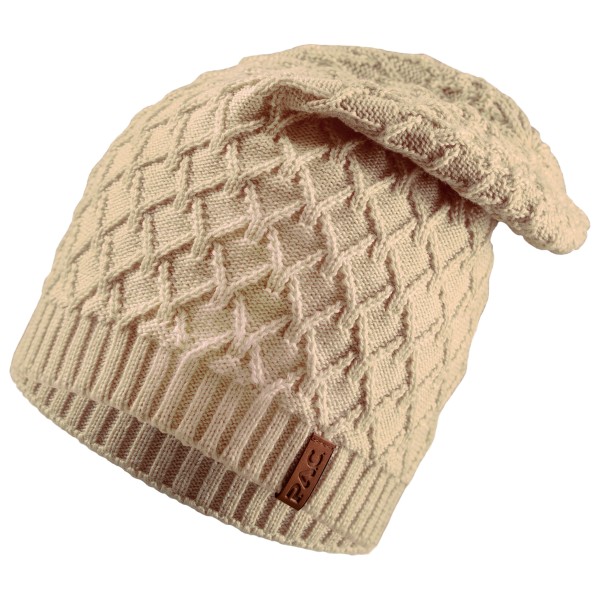 P.A.C. - Nature Liwara Merino Beanie - Mütze Gr One Size beige;rot von P.A.C.