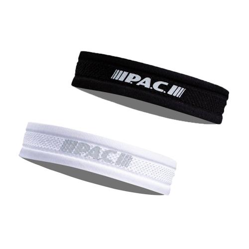 P.A.C. Recycled Slim Seamless Mesh Headband - black/clear white (Grösse: one si) von P.A.C