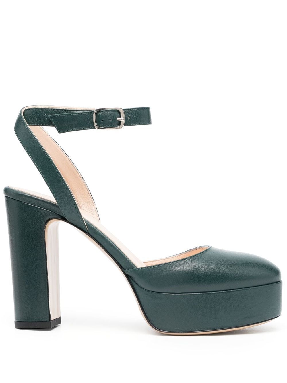 P.A.R.O.S.H. 115mm heeled leather pumps - Green von P.A.R.O.S.H.