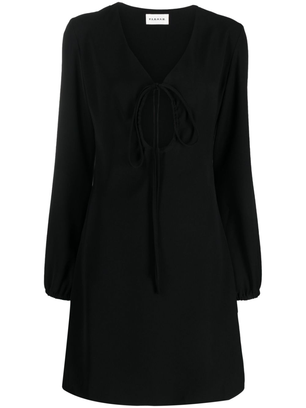 P.A.R.O.S.H. Abito V-neck keyhole dress - Black von P.A.R.O.S.H.