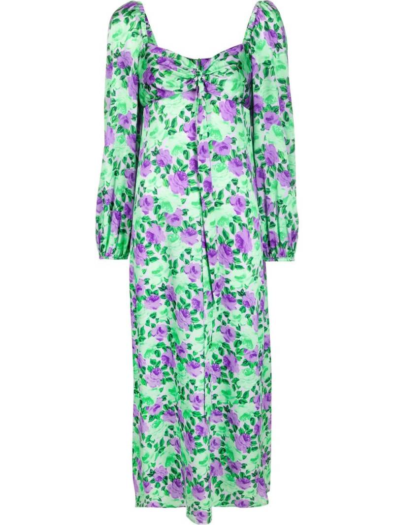 P.A.R.O.S.H. Abito floral print dress - Green von P.A.R.O.S.H.