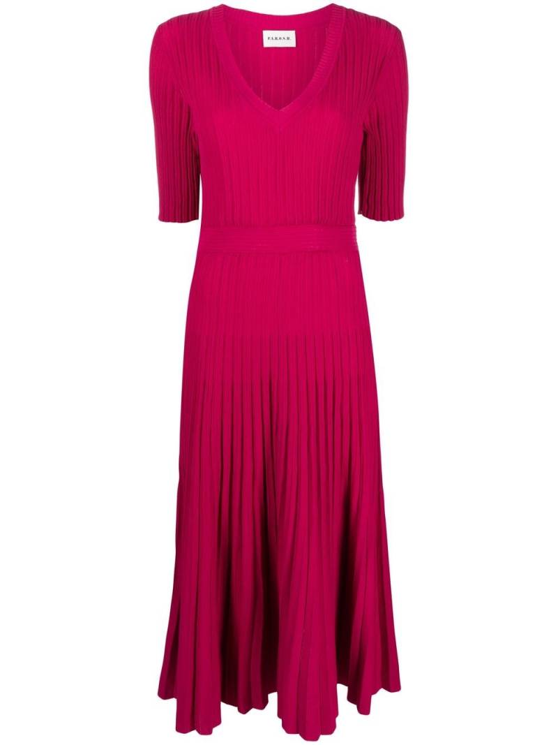 P.A.R.O.S.H. Abitro pleated midi dress - Pink von P.A.R.O.S.H.