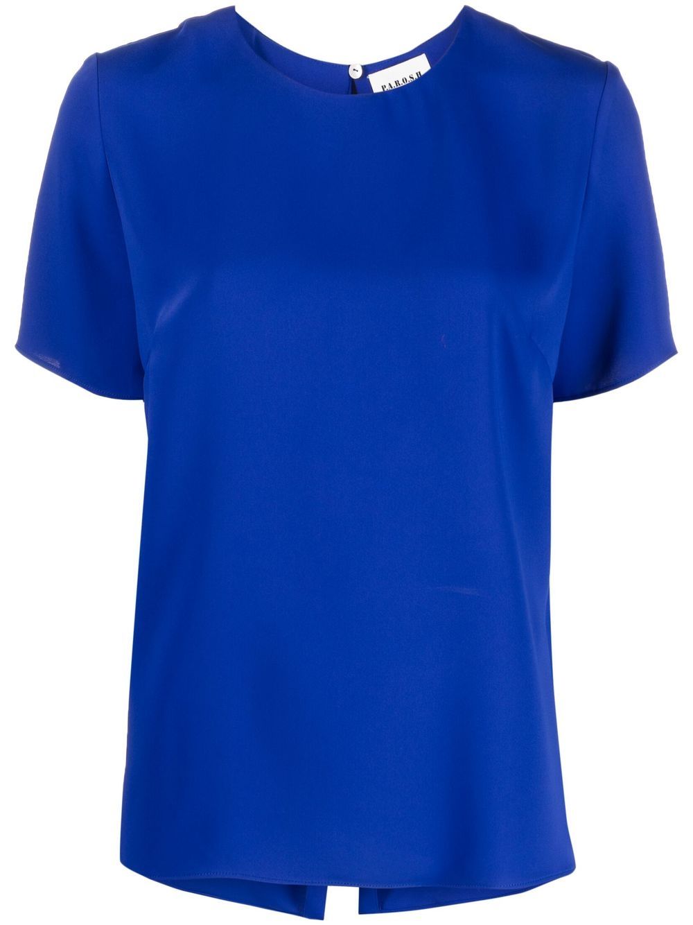 P.A.R.O.S.H. Cady short-sleeved blouse - Blue von P.A.R.O.S.H.