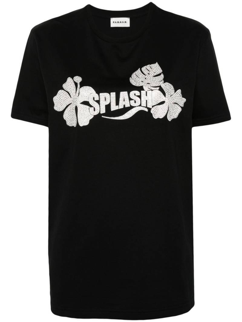 P.A.R.O.S.H. Clash cotton T-shirt - Black von P.A.R.O.S.H.