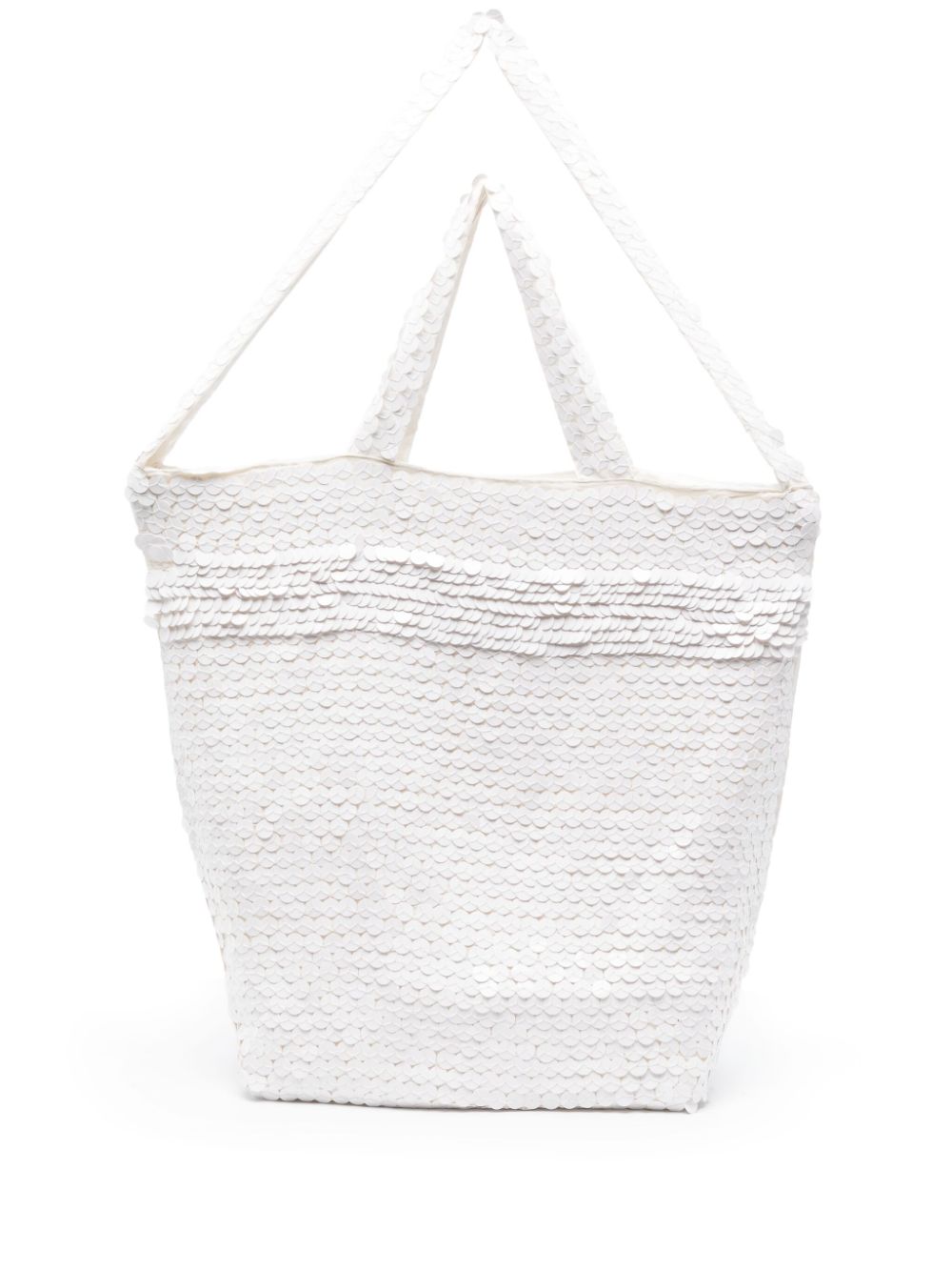 P.A.R.O.S.H. Giorgi sequinned tote bag - White von P.A.R.O.S.H.