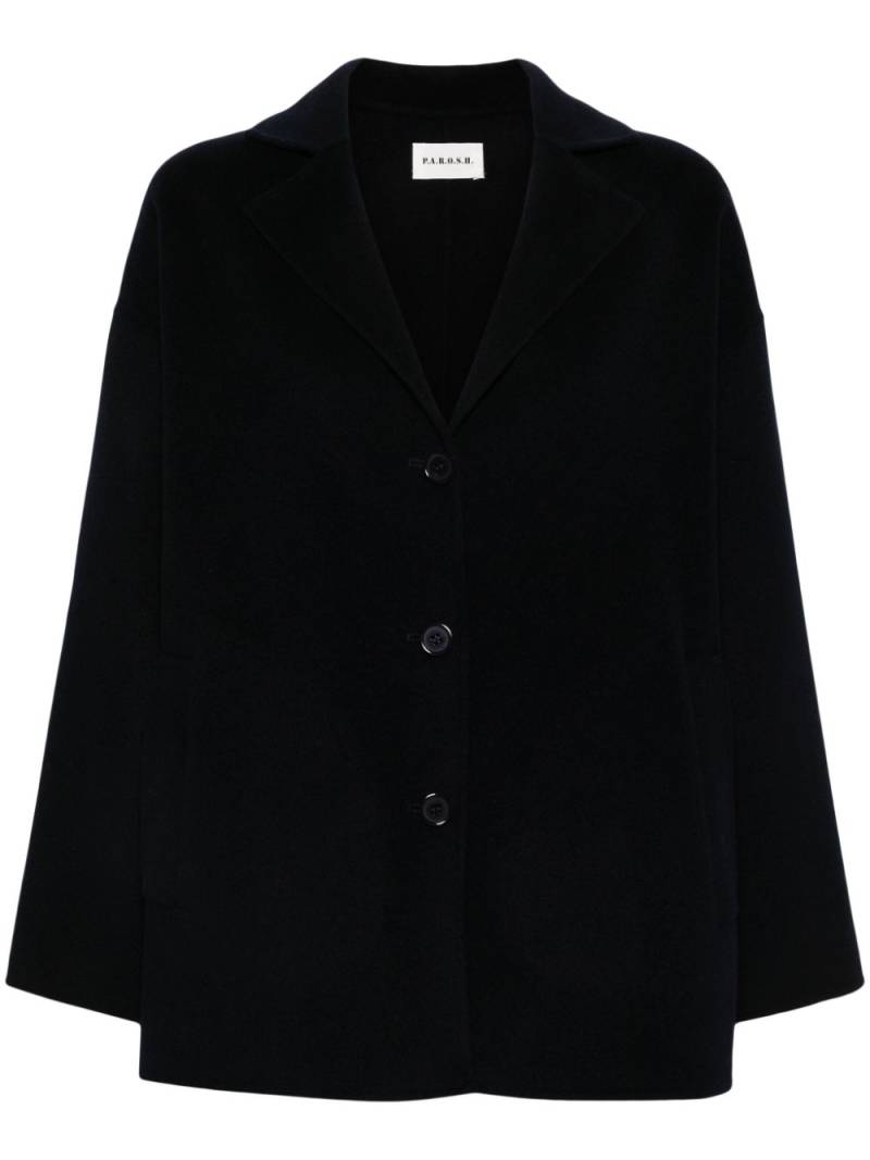 P.A.R.O.S.H. Lam short coat - Blue von P.A.R.O.S.H.