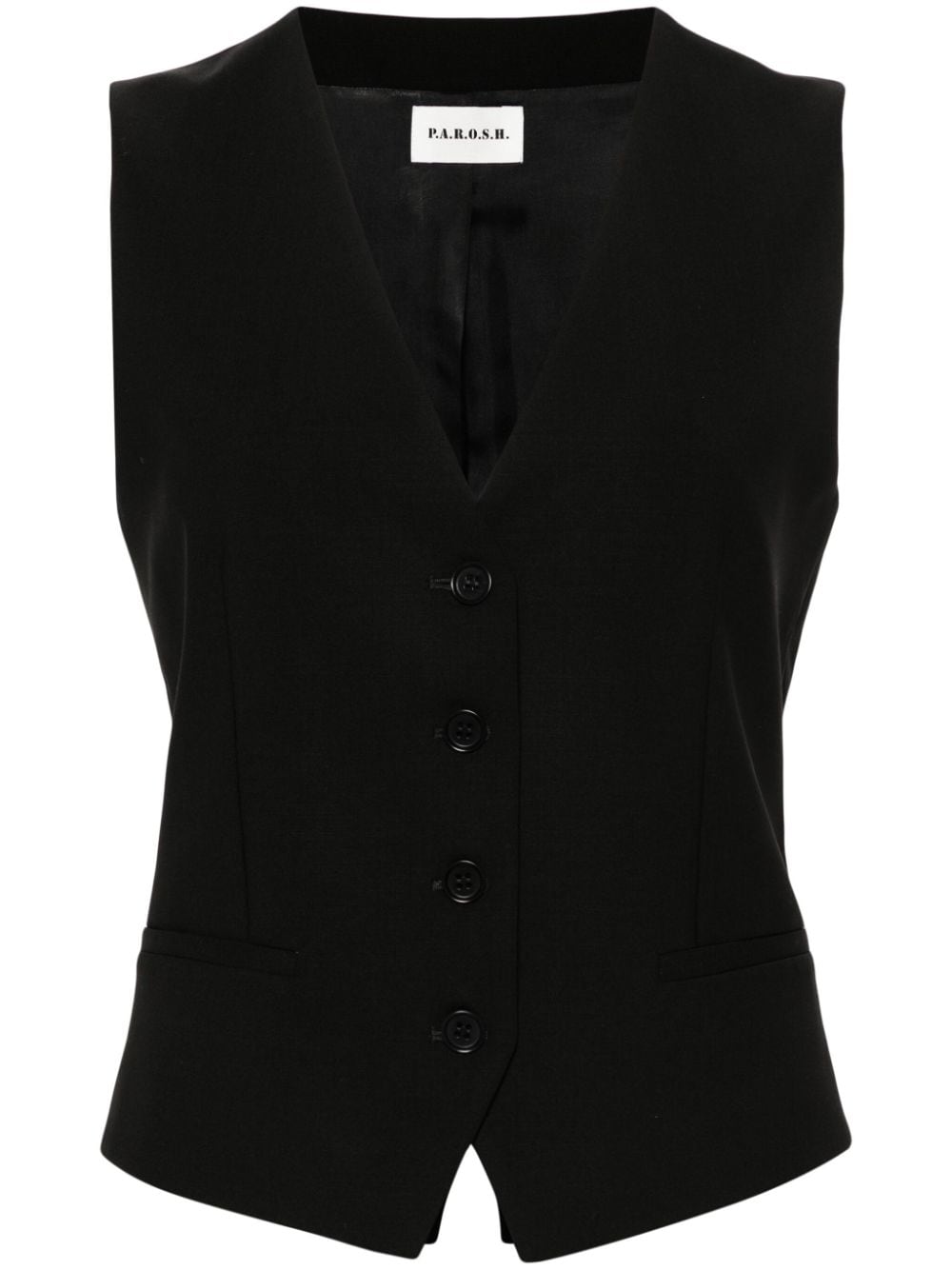 P.A.R.O.S.H. Lille button-up waistcoat - Black von P.A.R.O.S.H.