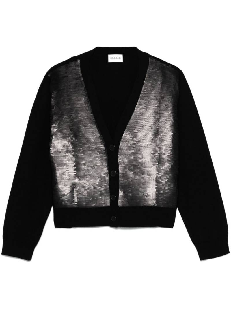 P.A.R.O.S.H. Lime cardigan - Black von P.A.R.O.S.H.