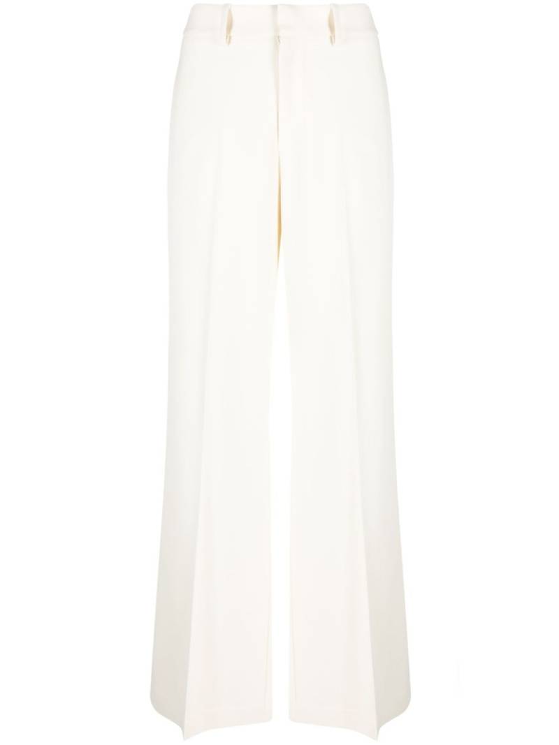 P.A.R.O.S.H. Lungo pressed-crease wide-leg trousers - White von P.A.R.O.S.H.