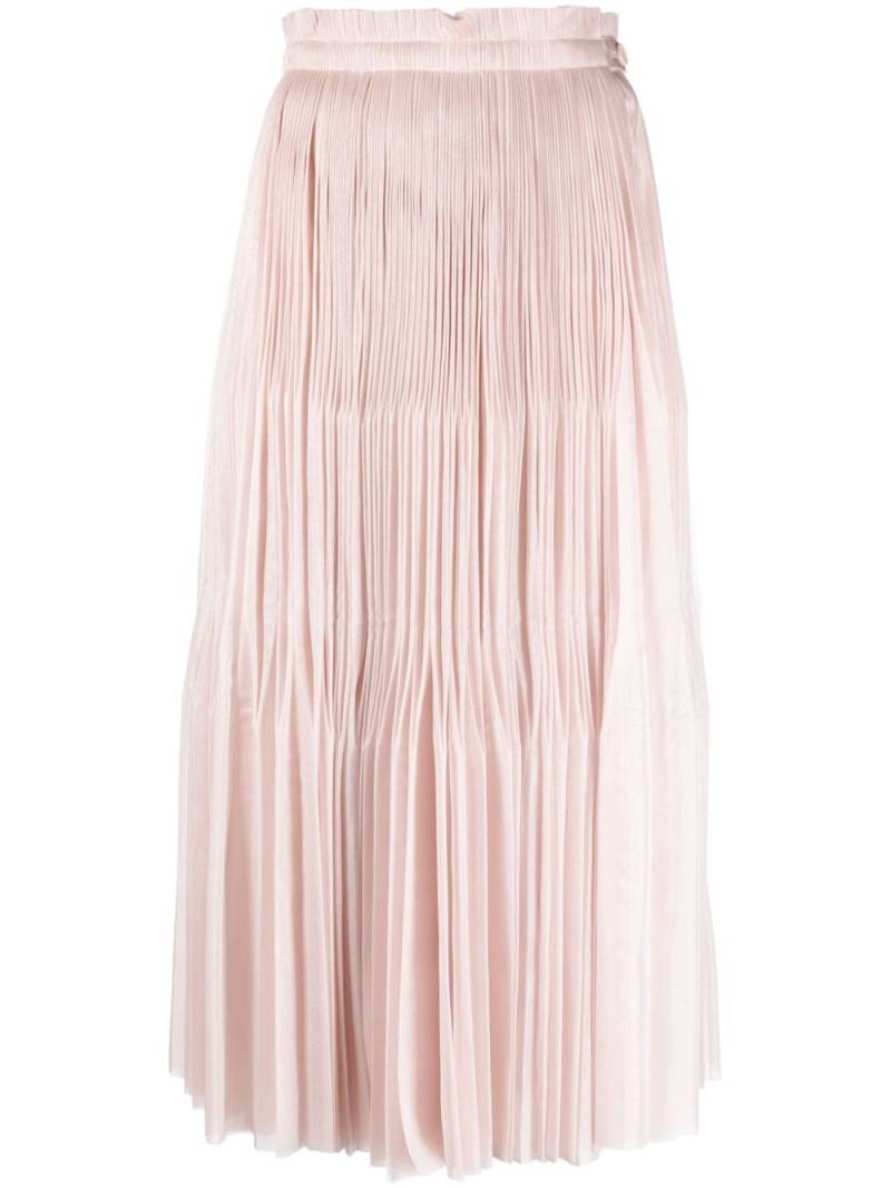 P.A.R.O.S.H. Pour plissé midi skirt - Pink von P.A.R.O.S.H.