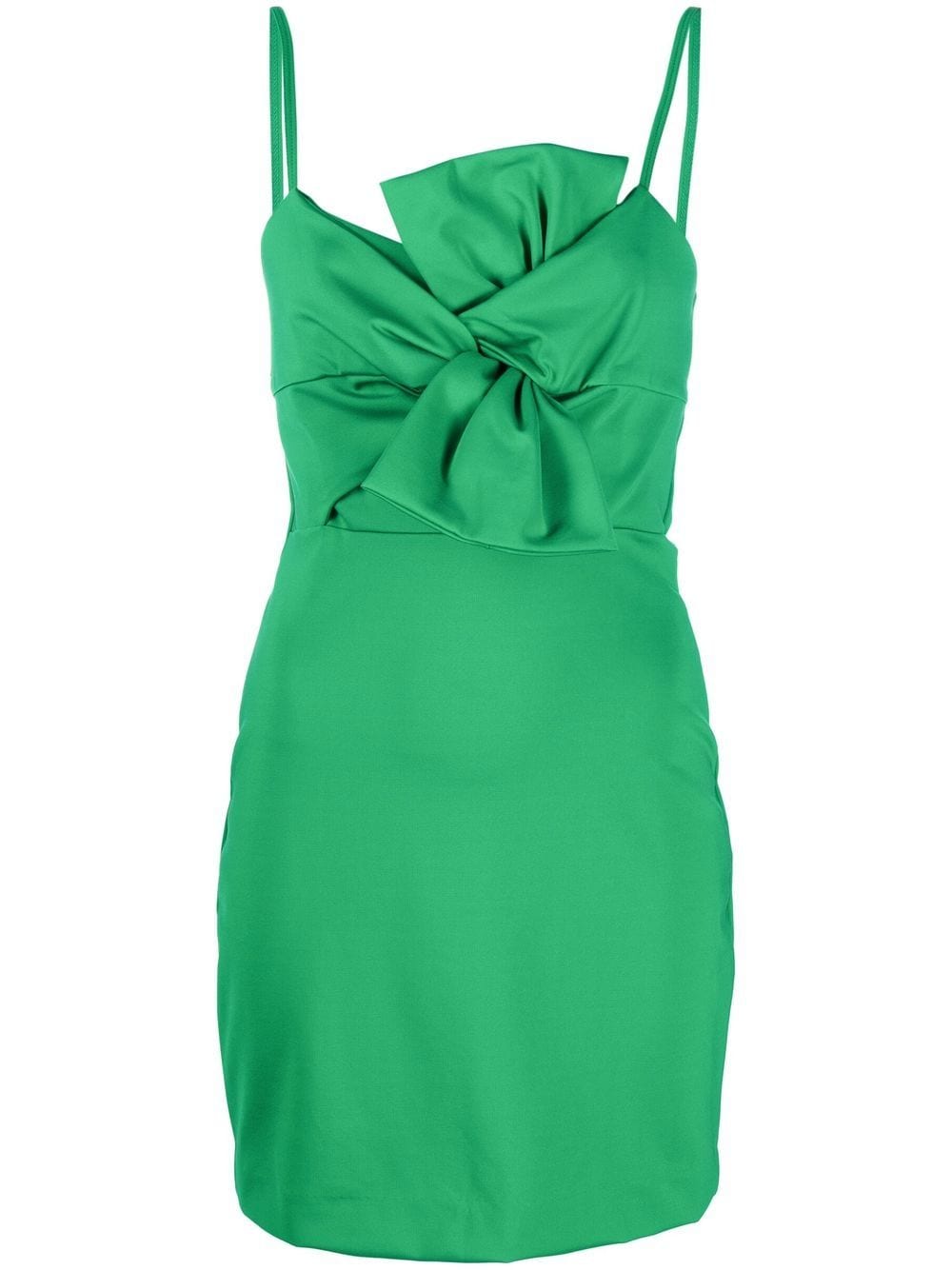 P.A.R.O.S.H. Renny bow-detail mini dress - Green von P.A.R.O.S.H.