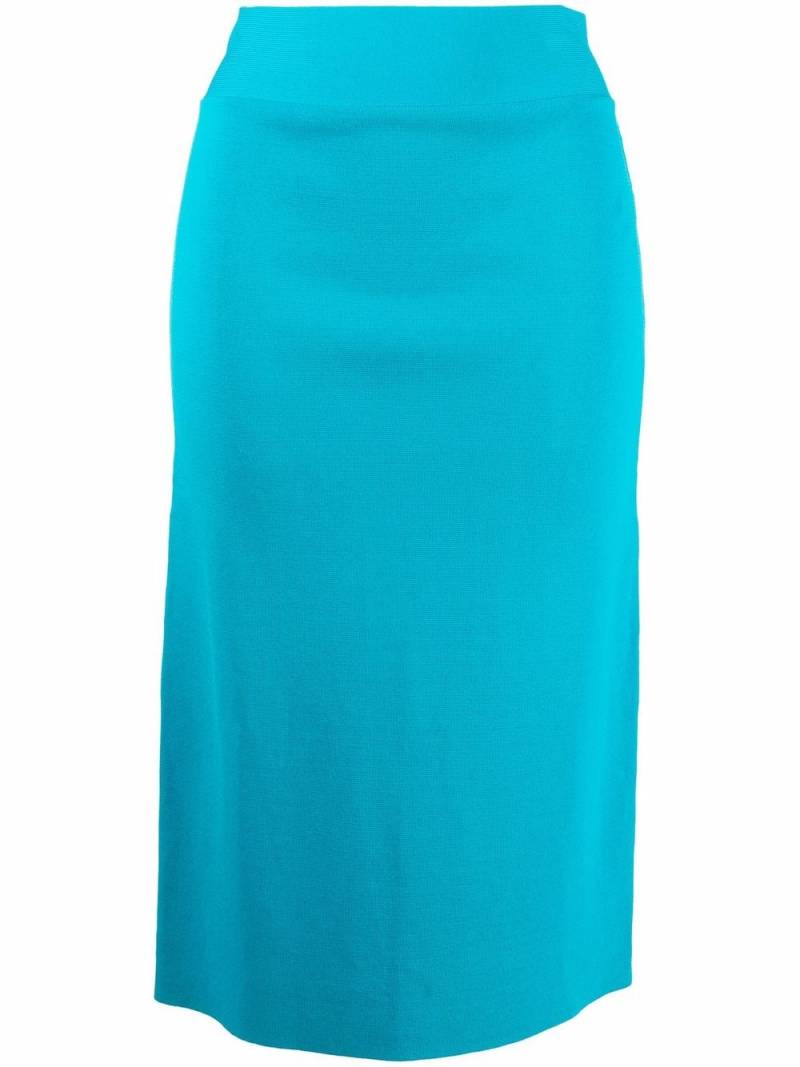 P.A.R.O.S.H. Roma knitted pencil skirt - Blue von P.A.R.O.S.H.