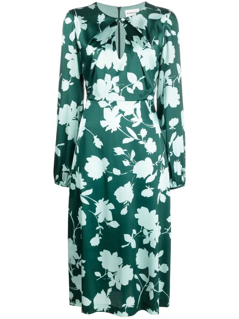 P.A.R.O.S.H. Sera floral-print midi dress - Green von P.A.R.O.S.H.