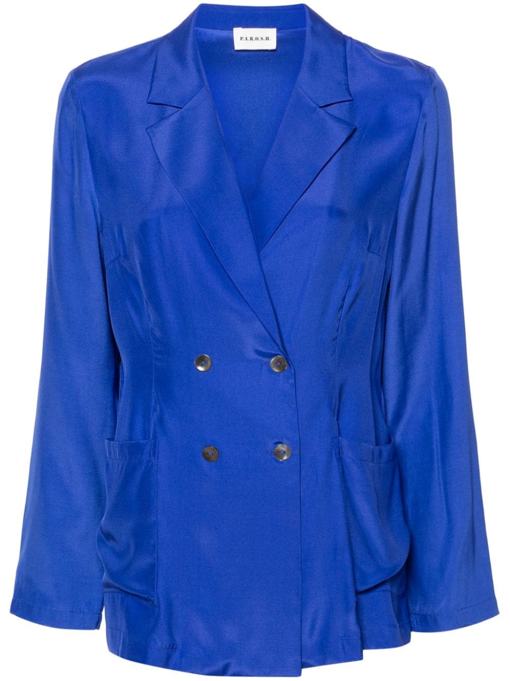 P.A.R.O.S.H. Sofia satin blazer - Blue von P.A.R.O.S.H.