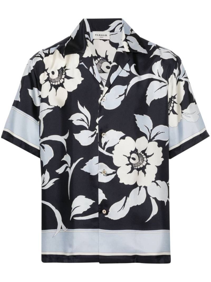 P.A.R.O.S.H. Stevia floral-print shirt - Blue von P.A.R.O.S.H.