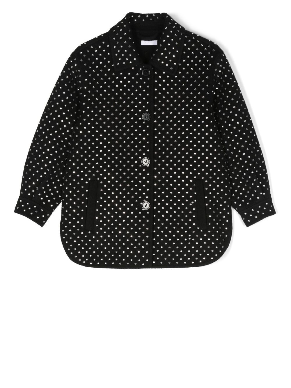 P.A.R.O.S.H. Swarovski-crystal studded shirt coat - Black von P.A.R.O.S.H.