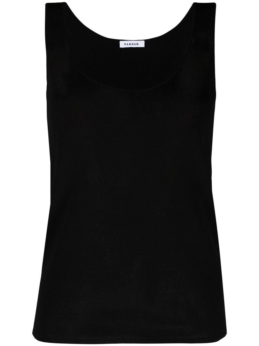 P.A.R.O.S.H. U-neck knitted vest - Black von P.A.R.O.S.H.