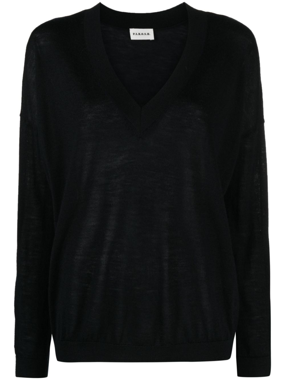 P.A.R.O.S.H. V-neck cashmere jumper - Black von P.A.R.O.S.H.