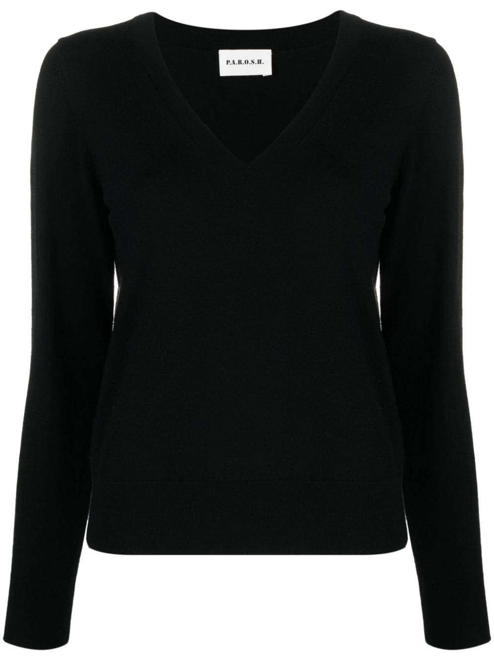 P.A.R.O.S.H. V-neck fine-knit jumper - Black von P.A.R.O.S.H.