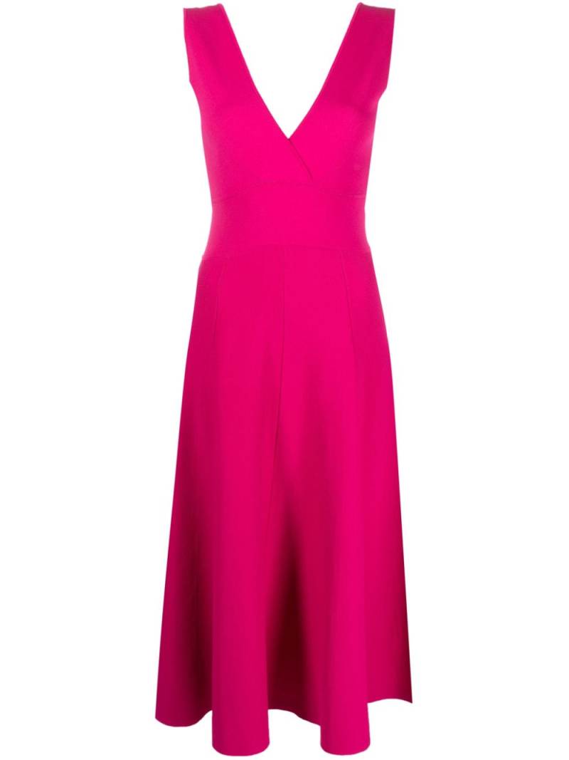 P.A.R.O.S.H. V-neck midi dress - Pink von P.A.R.O.S.H.