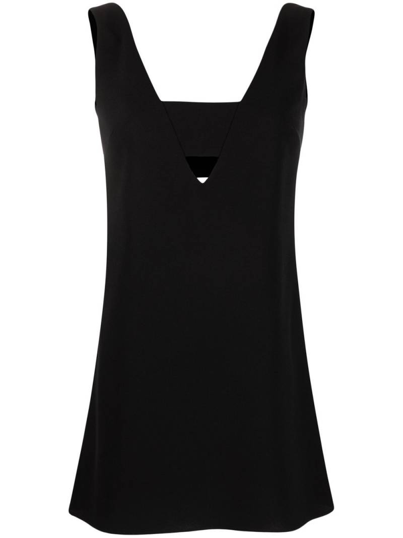 P.A.R.O.S.H. V-neck shift dress - Black von P.A.R.O.S.H.