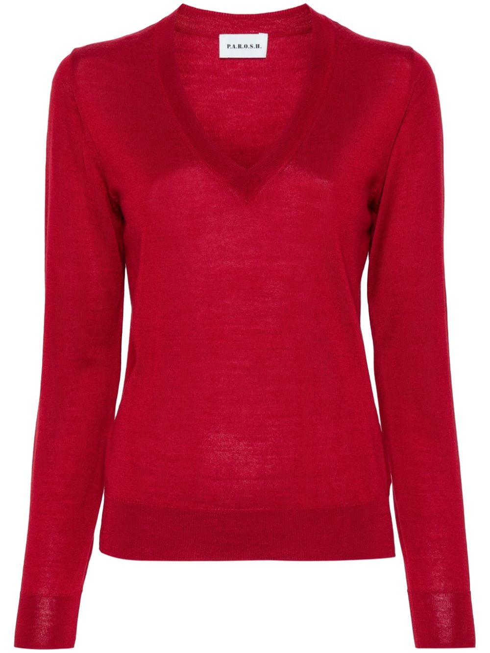 P.A.R.O.S.H. V-neck sweater - Red von P.A.R.O.S.H.