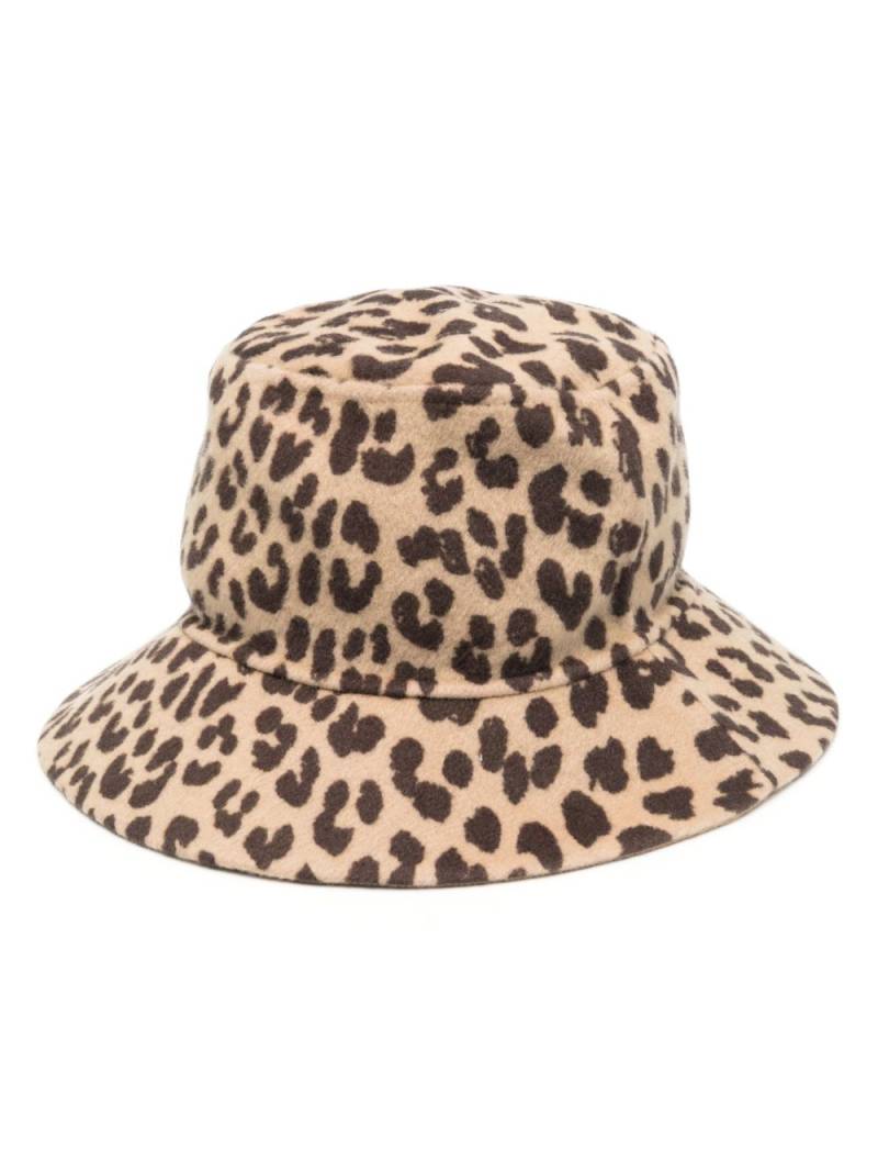 P.A.R.O.S.H. animal-print wool bucket hat - Brown von P.A.R.O.S.H.