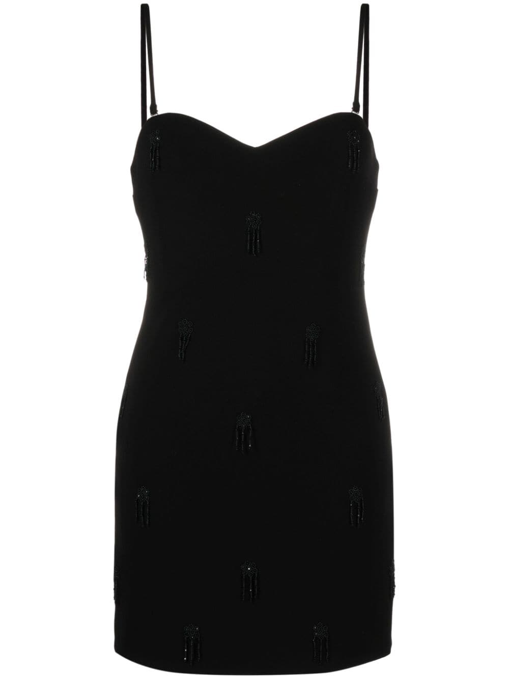 P.A.R.O.S.H. bead-embellished sleeveless minidress - Black von P.A.R.O.S.H.