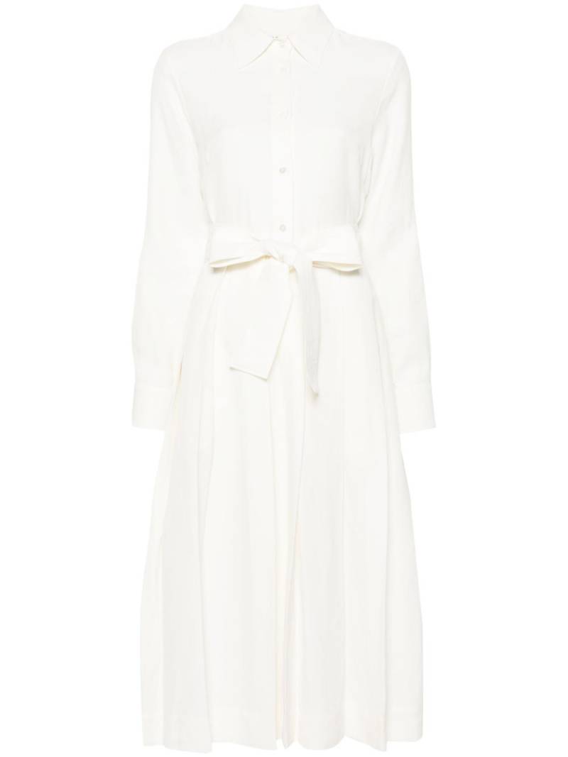 P.A.R.O.S.H. belted midi shirt dress - White von P.A.R.O.S.H.